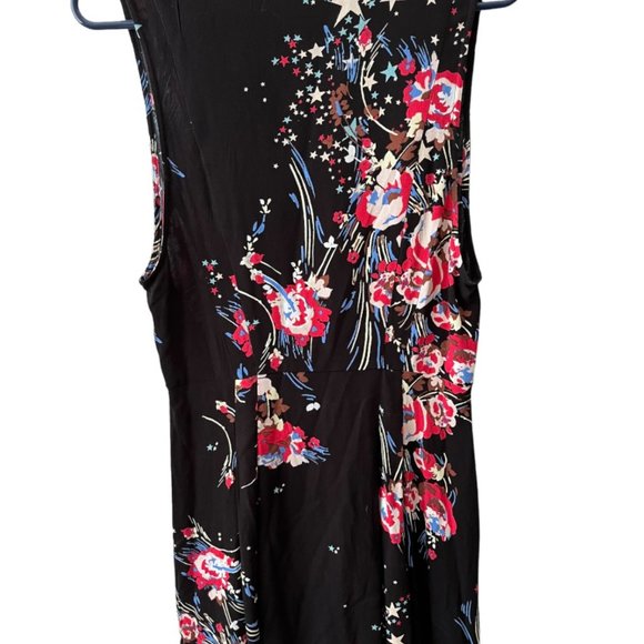 🆕NWT Free People Black Dress floral sleeveless mini Sz M - Picture 8 of 10